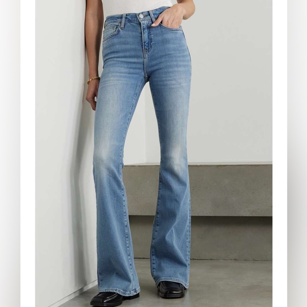 FRAME Le High Flare Denim Bright Walton Women’s Size 28